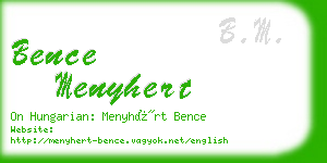 bence menyhert business card